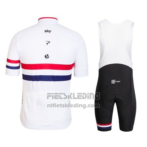 2016 Fietskleding Frankrijk Rood en Wit Korte Mouwen en Koersbroek
